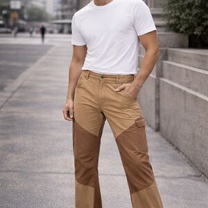 Men's Stylish Tan and Brown Cargo Pants